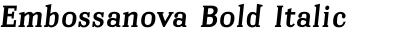 Embossanova Bold Italic